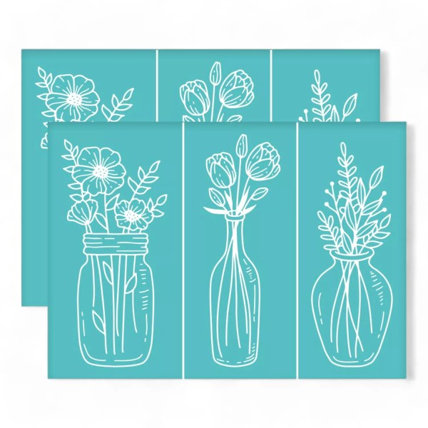 Vivida SilkPrint Vase Kit - 2Pcs Self-Adhesive Mesh for DIY