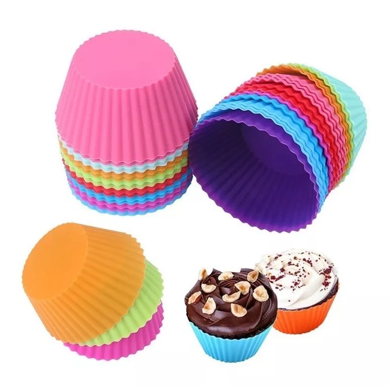 Capacillos Reposteria Molde De Silicona De Varios Colores Para Hornear,