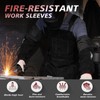 Leather Welding Work Sleeves for Men&Women - Heat&Flame Resistant Arm