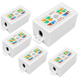 Cat 6 Junction Box 5 Pack Cat5e Splice Connector Unshielded, Punch Down Type
