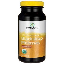 Swanson Certified Organic Blackstrap Molasses 16 fl Ounce (473 ml) Liquid
