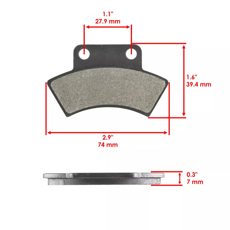 Caltric Front Rear Brake Pads for Polaris Xplorer 500 1997