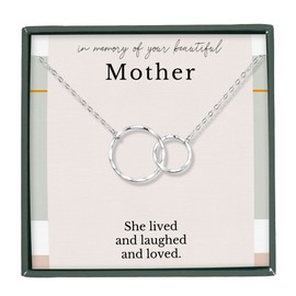Gift for Loss of Mom for Daughter Necklace Sympathy Memorial Remembrance of Mother Sentimental Bereavement Jewelry Mama Passed Away in Loving Memory Unique Thoughtful Idea Remembering Gold / Silver