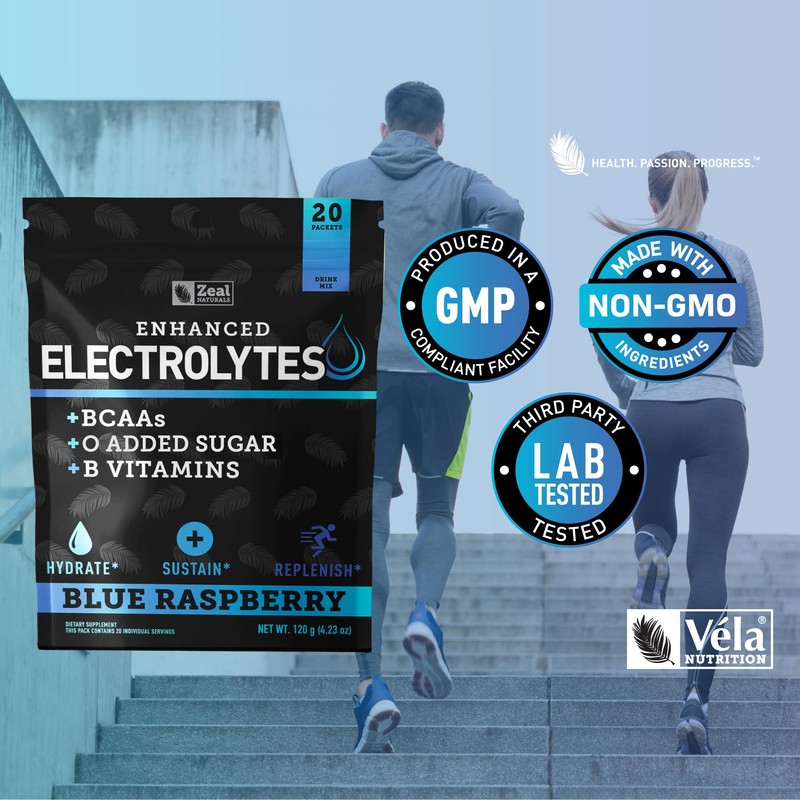 Enhanced Electrolyte Powder Stick Packs (Blue Raspberry | 20 Packets)
