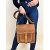 Gusti Jens V Leather Handlebar Bag with Plate Pannier Rack