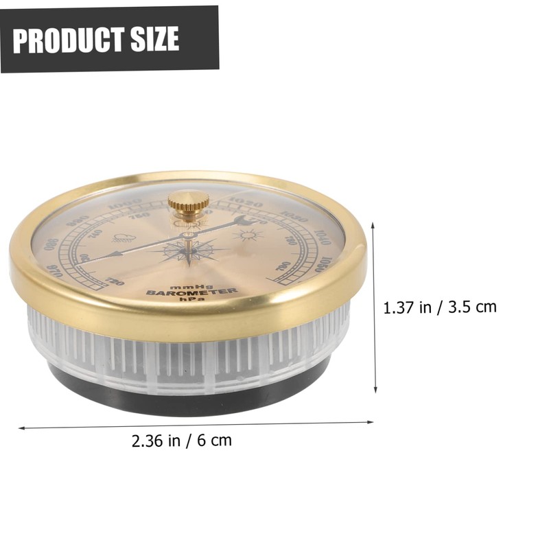 CAXUSD 2pcs Traditional Weather Barometer Metal Barometer Hygrometer Wall-Mounted High