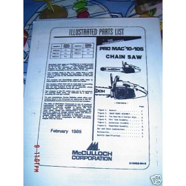McCulloch Pro Mac 10 10s Parts list