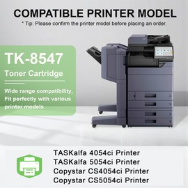 1 Pack TK8547 Black Toner Cartridge: Compatible TK8547K TK-8547 Toner Replacement for Kyocera TK-8547 Toner Cartridge for TASKalfa 4054ci 5054ci Copystar CS4054ci CS5054ci Printer, 30,500 Pages Each