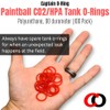100 Poliuretano CO2/HPA tanque o-anillos (90 durómetro) [rojo]