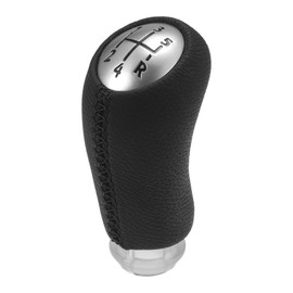 Hihaha 5 Speed Manual Gear Shift Knob for Renault Clio III 2005-2009 / Front Automotive Gearbox Stick Shifter Lever Knob Durable Faux Leather / 1 Pcs Black