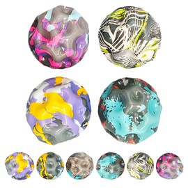 4 Pcs Moon Ball, 6.3 cm Bouncy Balls for Kids, Sensory Balls for Sensory Play, Jumping Ball for Kids and Adults, Bouncingball for Outdoor Activities, Pocket Toys (Random Colors)