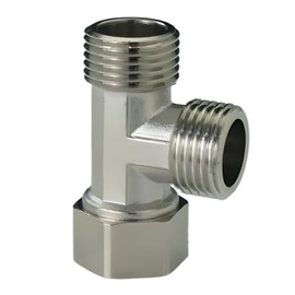 1/2" T-Type 3-Way Fitting Adapter | For angle valves, toilets, sprayers, shower arms, under-sink water heaters, washing machines & dishwashers
