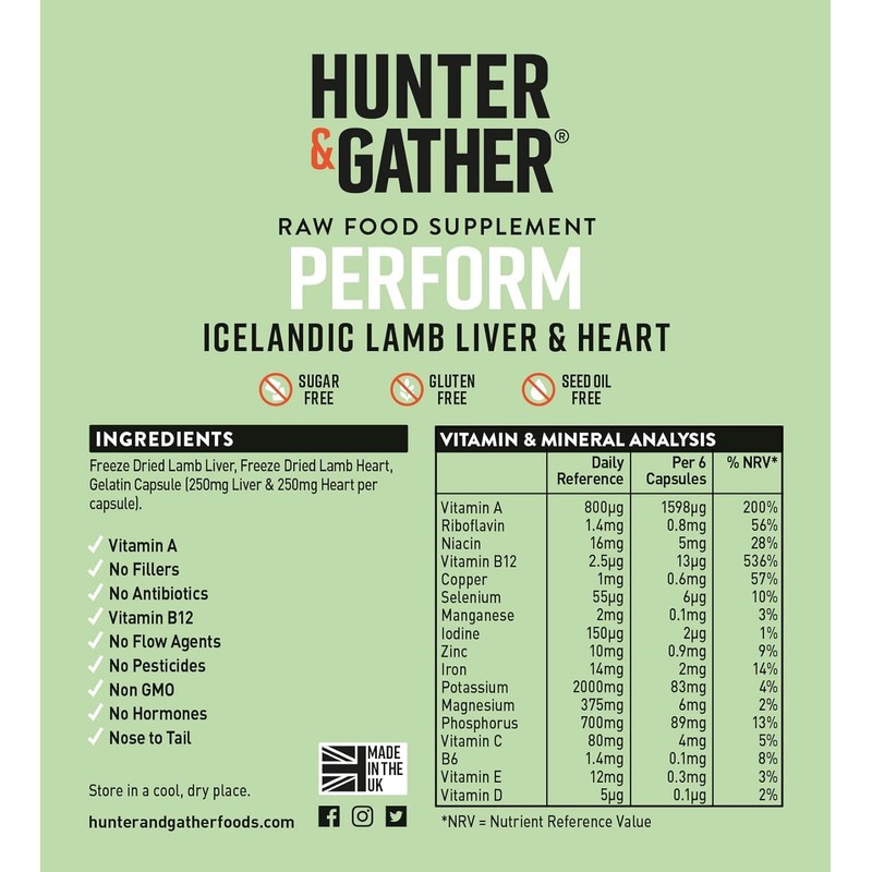 Hunter & Gather Lamb Liver and Heart Capsules from Whole