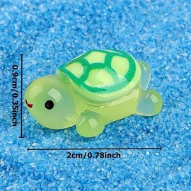 Random Color Luminous Turtle Design Ornament, 30pcs Mini Glow in The Dark Turtle, DIY Craft & Party Favor Gift for Indoor & Outdoor Decor
