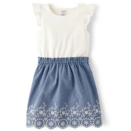 Gymboree,Girls,and Toddler Embroidered Short Sleeve Dress