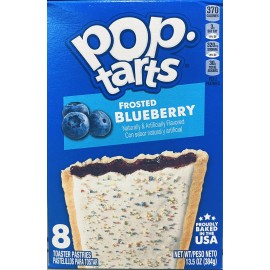 Kellogg's Pop Tarts FROSTED BLUEBERRY Toaster Pastries 8 Count 13.5 oz Box