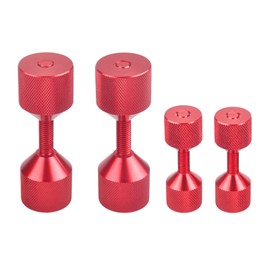 CNRAQR 4 Pcs Aluminium Flange Two Hole Alignment Pins - 1-1/8" and 1-5/8" Detachable Double Hole Pins Red