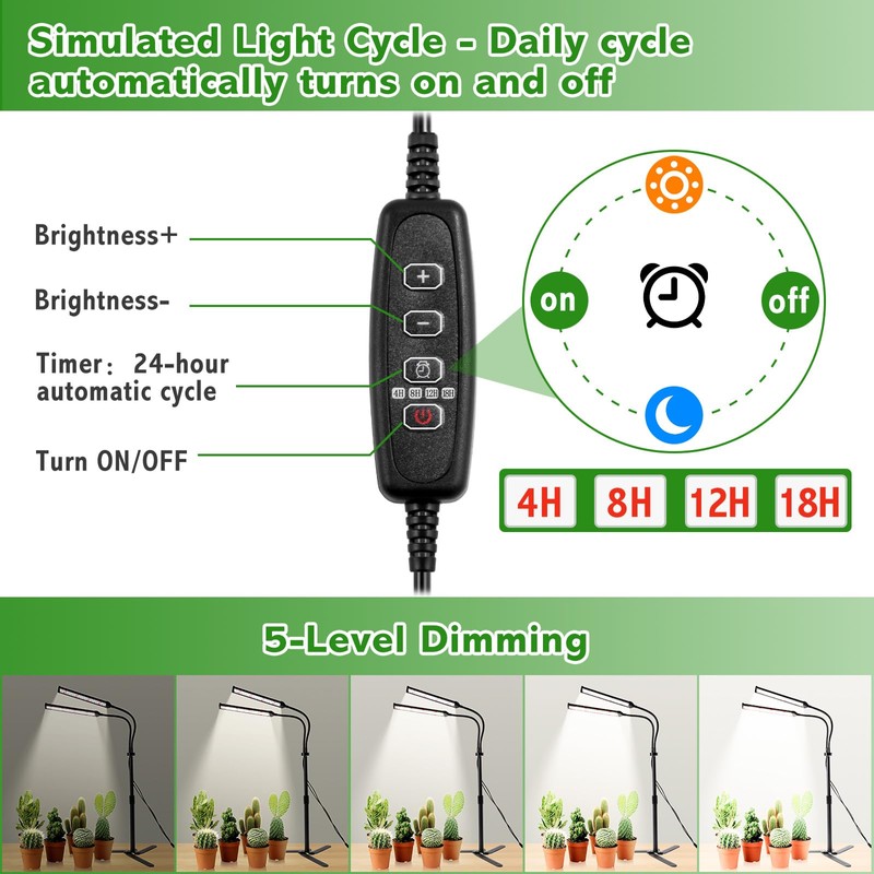 Grow Lights for Indoor Plants, Full Spectrum LED Tabletop Plant