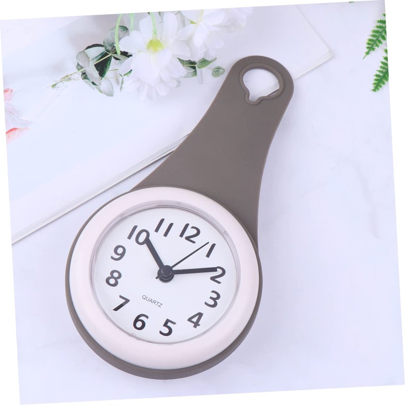 ORFOFE Waterproof Shower Clock Mute Bathroom Wall Clock Cups Digital