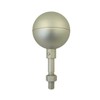 4" Diameter Silver Clear Anodized Ball Flagpole FinialTopper for In-ground