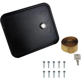 Thetford 94301 Storage/Sewer Hose Hatch with Keyed Entry - Black