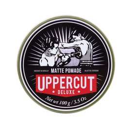 Uppercut Deluxe Matte pomade hair styling product for men with a medium hold, no shine water-based matte hair styling product, easy wash out, no residue 2 x 100 g