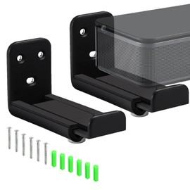 Soundbar Mount Under TV,Wall Sound Brackets - Home Soundbar Brackets with 3.5-5.4 Inch Depth Adjustment for Bedroom Living Room Under TV Mall Hotel