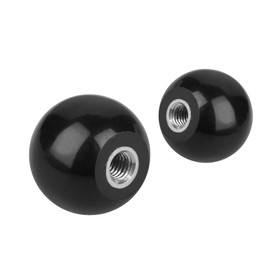 4 x M10 Diameter 40 mm Black WTB Ball Knob / Ball Handle DIN 319 with Steel Thread