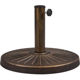 Yaheetech 22lbs Heavy Duty Round Antiqued Umbrella Base All Weather Umbrella Stand for Outoor Patio