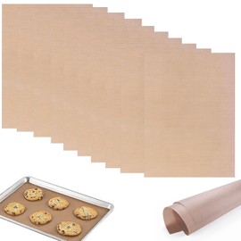 Oven Liners for Bottom of Oven, Baking Paper, 10 PCS Oven Liners for Fan Assisted Ovens, Reusable Oven mat, Washable Oven Liner, Non Stick Baking Mat for Bread Meat Baking
