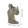 HOMSFOU Pack of 2 Glasses Stands Bust of a Rhino