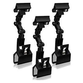 3PCS Adjustable Sign Holder Clip Rotatable Display Price Signs Shelf Clips Clamp Double Head for Computer Monitor Handy Artist Supplies for Retail Store Supermarket Office Exhibition Promotion POP