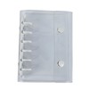 BLOOPIC Personal Organizer, Transparent, A7 Size, 6 Holes, Mini Clear