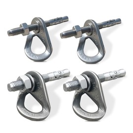YZTONGPAO 304 Stainless Steel Climbing Anchor Bolt, 25-30KN Rock Climbing Bolt Hanger, M10 and M12 Climb Fastening Bolt Safe Fixed Point, 4 Set Rock Climbing Holds