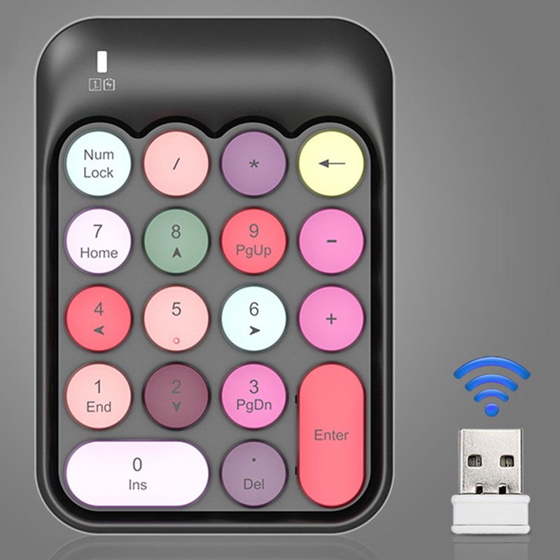 AJAZZ Wireless Numeric Keyboard Chocolate Keycap for Game Direction Switching