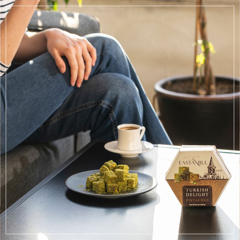Eastanbul Turkish Delight Pistachio 8.8oz Double Roasted Pistachios Filled