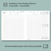 POPRUN Planner 2025-2026, (Large 8.5'' x 10.5'' Hard Cover) Academic