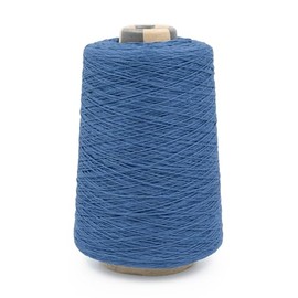 100% Linen Yarn by Silk City Fibers for Knitting or Weaving, Blue Jeans