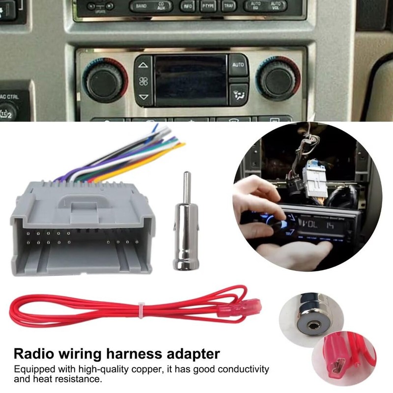 GruDawu Car Stereo Radio Wiring Harness Adapter Connector Replacement for
