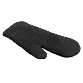 achilles Fireplace Glove with Thermal Insulation, Leather Oven Glove, Barbecue Glove, Fireproof, Black