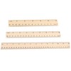 3 Pack Wooden Ruler 12 inch 8 inch and 6