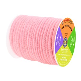 Mandala Crafts Pink Flat Drawstring Cord Drawstring Replacement, 3/16 Inch 20 YDs Pink Soft Drawstring Cotton Draw Cord Hoodie Sweatpants Drawcord Replacement