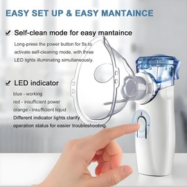 Gülife Ultrasonic Nebulizer, Portable Nebulizer Machine with Two Power Mode, Gray