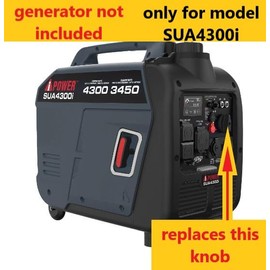 Compatible replacement knob for AiPower SUA4300i Generator Inverter (4300 W Peak / 3450 W Rated) for the Off-Choke-Run switch selector and compatible screw - new 3d printed part