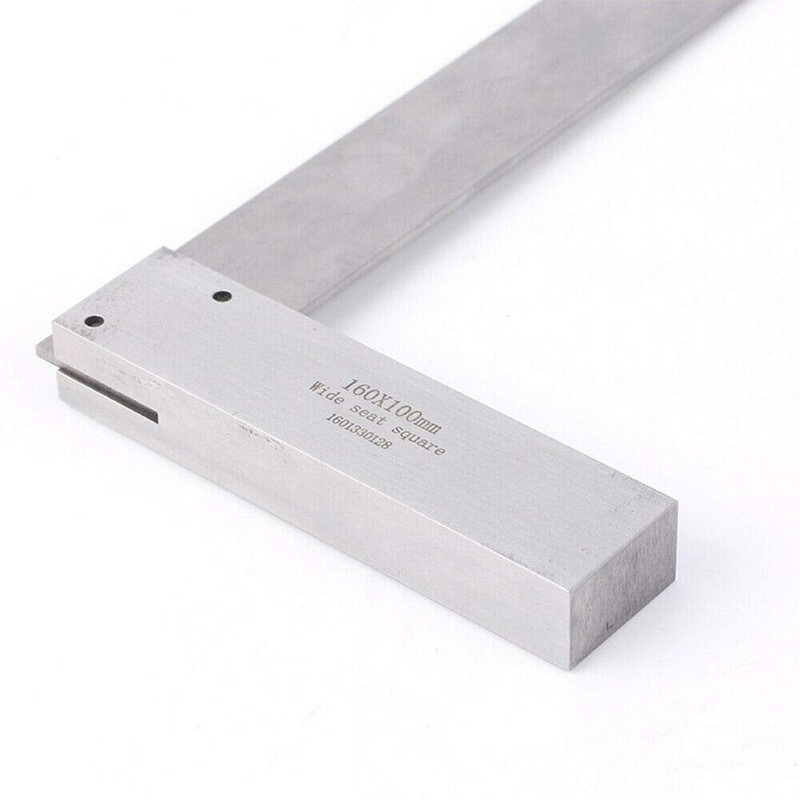 TopHomer Precision Angle Ruler, Hardened Steel Construction, 200mm x 40mm,