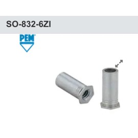 Penn Engineering SO-832-6ZI Thru-hole Threaded Standoff Penn Engineering PEM Stainless Steel 100