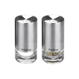 Frieling USA Sylva Salt or Pepper Shaker Acrylic, 3.3" x 1.7", Clear/Stainless Steel
