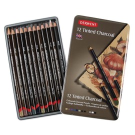 Derwent Charcoal Pencils Coloured Set of 12
