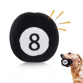 TONYFY Dog Toys Balls - Chewable Plush Billiards for Dogs, Soft Pet Squeaky Ball Stuffed with Fluffy, Durable Indoor Outdoor Dog Puzzle Toy, Birthday for Puppy Small and Medium Breeds