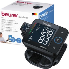 Beurer BC 54 wrist blood pressure monitor with inflation technology, coloured risk indicator, arrhythmia detection, wrist circumference 13.5-21.5 cm, with app, data transfer to Apple Health and co.